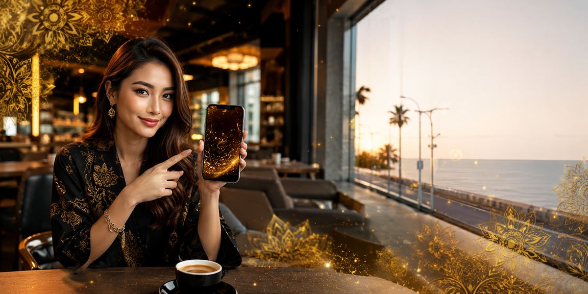 Pemain menggunakan telefon mudah alih untuk akses kasino srv250 di Kuantan dengan antara muka Bahasa Melayu